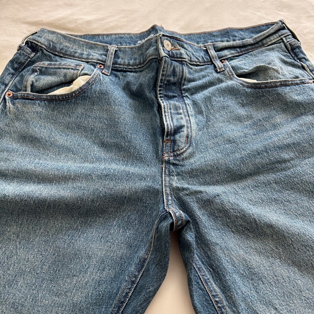 Old Navy Women’s Mid-Rise Slouchy Straight Size 14 Petite - Picture 3 of 10